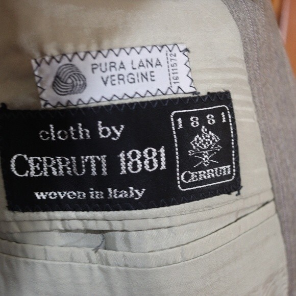 Marzotto Principe Italy Gray Pinstripe Pant Suit Wool Blend Classic Power Suit L - Picture 13 of 16